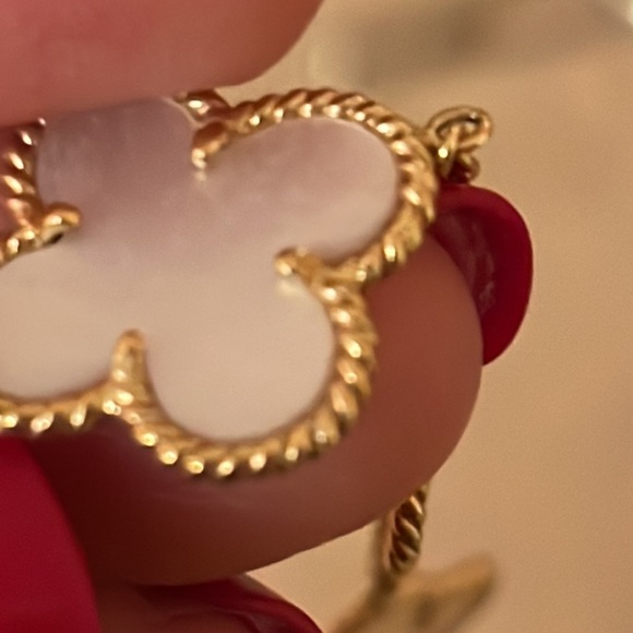 14k gold and mother of pearl necklace - Picture 4 of 4